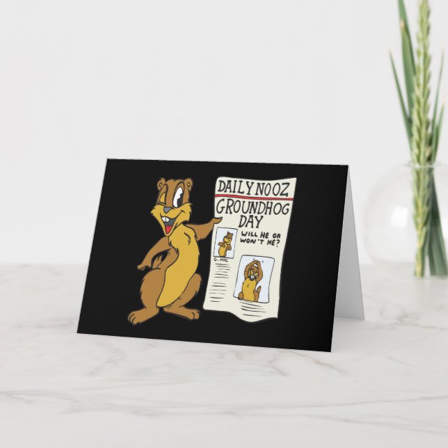 Tarjeta Día de la Marmota (Anverso)