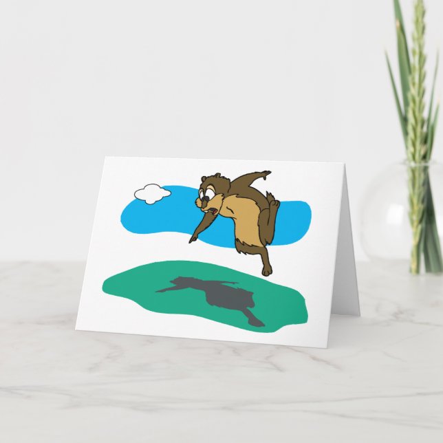 Tarjeta Día de la Marmota 2 de febrero - La Sombra sabe (Anverso)