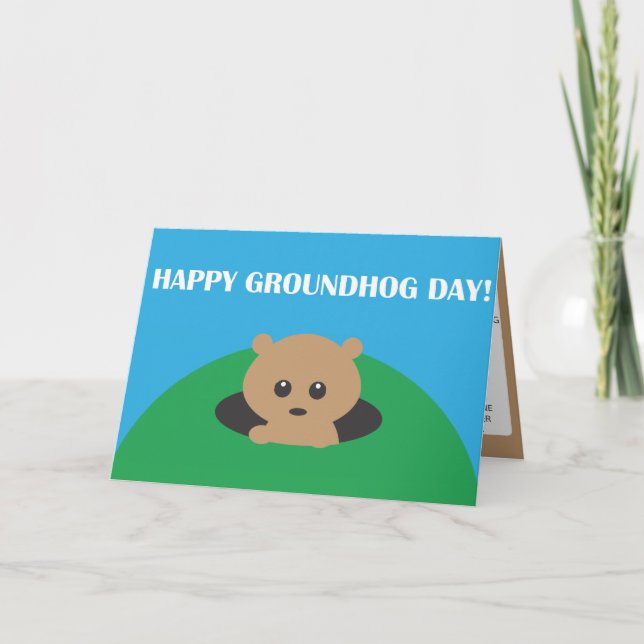 Tarjeta Día de la Marmota - Búsqueda en Word (Anverso)