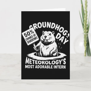 Tarjeta Día de la Marmota Chiste Meteorología Sarcasmo Div