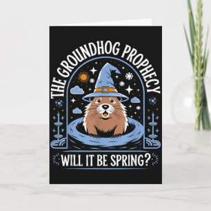 Tarjeta Día de la Marmota Chiste Meteorología Sarcasmo Div