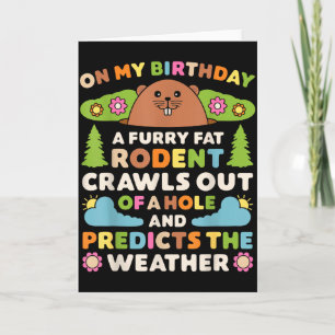 Tarjeta Día de la Marmota Cumpleaños Fiesta Divertido Pelu