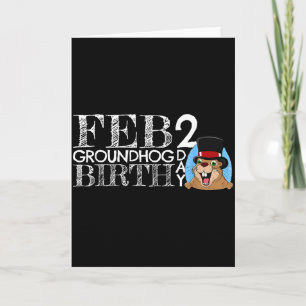 Tarjeta Día de la Marmota de Punxsy Phils 2 de febrero Chi