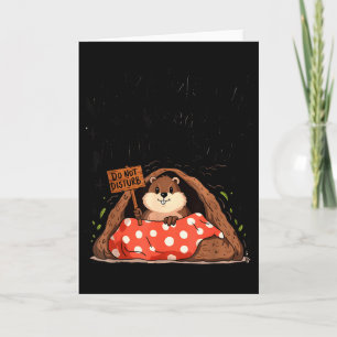 Tarjeta Día de la Marmota Divertido Día de la Marmota Desp