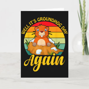 Tarjeta Día de la marmota divertido _ Feliz día de la marm