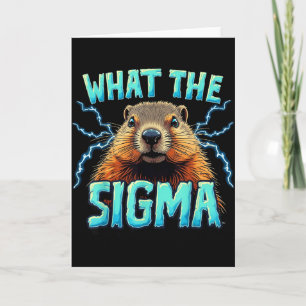 Tarjeta Día de la Marmota divertido meme retro sigma Y2k