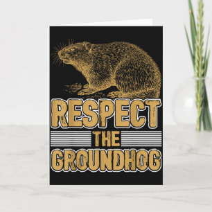 Tarjeta Día de la Marmota Divertido Respeto Mujeres Hombre