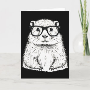 Tarjeta Día de la marmota Marmota En Gles Animal Lindo Mar