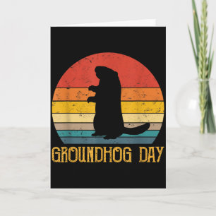 Tarjeta Día de la marmota Marmotas Roedor divertido Amante