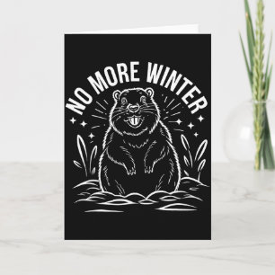 Tarjeta Día de la Marmota No Más Invierno Sarcasmo Diverti