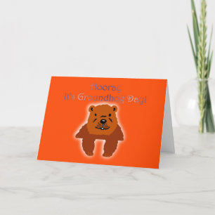 Tarjeta ¡Día de la Marmota! Primavera del Día de la Raza