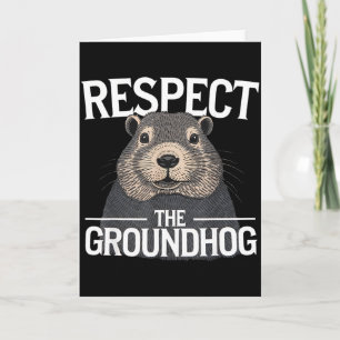 Tarjeta Día de la marmota Respeto a la marmota _1 