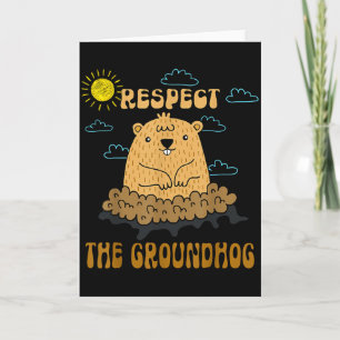 Tarjeta Día de la marmota Respeto la marmota Marmota Amor
