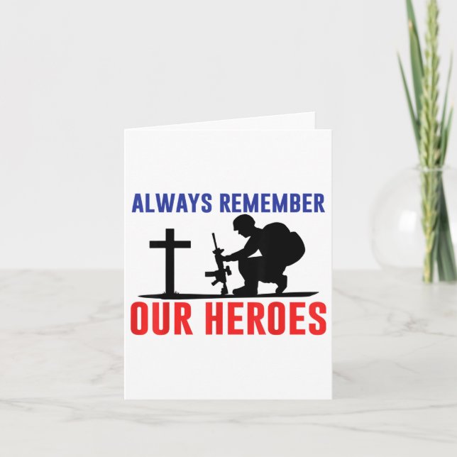 Tarjeta Día de la Memoria Patriótica Familiar Hombres Muje (Anverso)