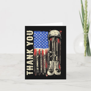 Tarjeta Día de la Memoria Patriótica Vintage Gracias 4 de 