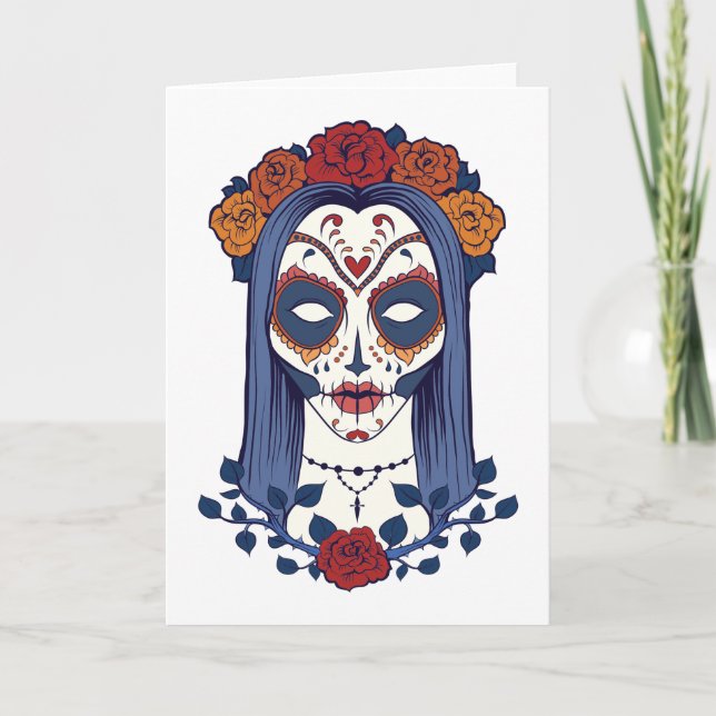 Tarjeta Día de la mujer muerta (Anverso)