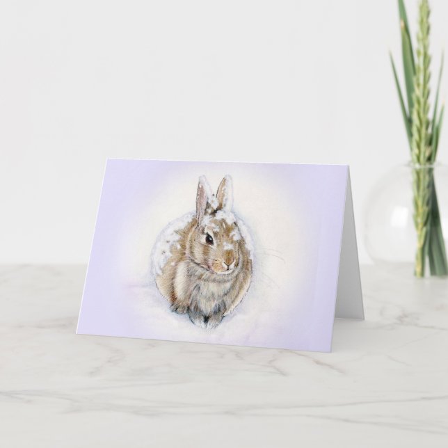 TARJETA DÍA DE LA NIEVE DEL CONEJO (Anverso)