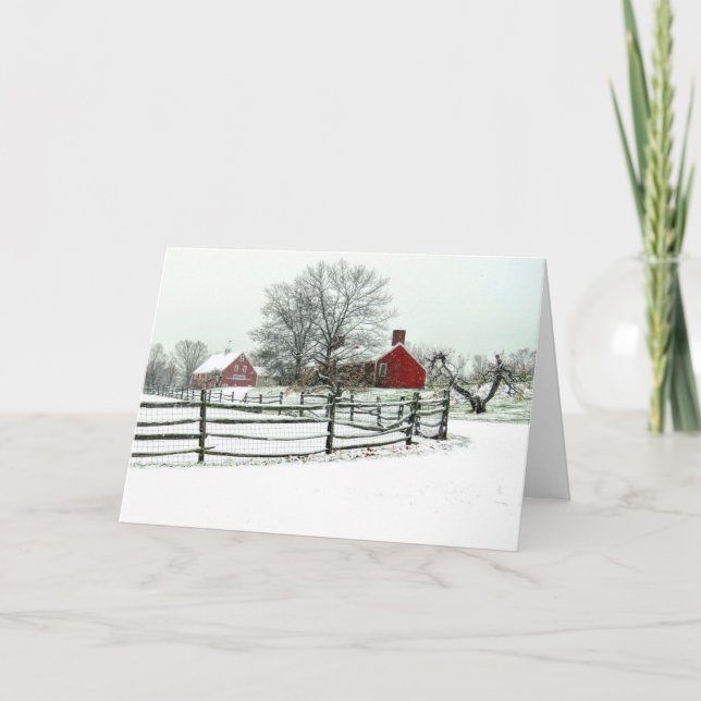 Tarjeta Día de la nieve en Hollis NH (Anverso)