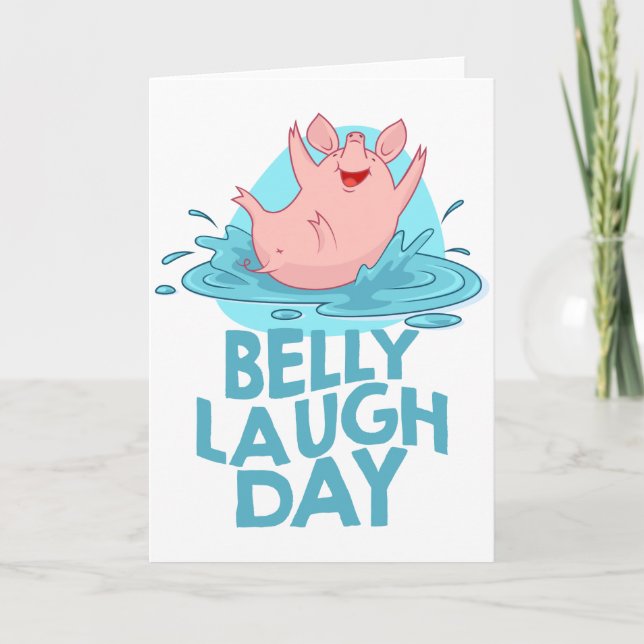 Tarjeta Día de la risa de Belly - día del aprecio (Anverso)