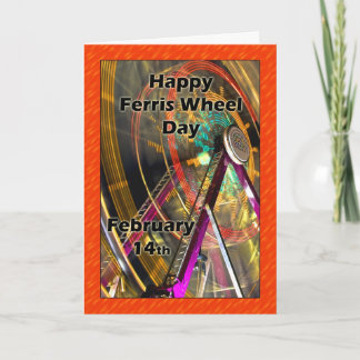 Tarjeta Día de la Rueda de Ferris 14 de febrero