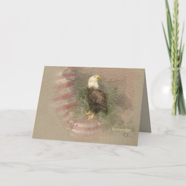 Tarjeta Día de la tarjeta/de veteranos del Memorial Day (Anverso)