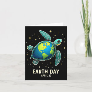 Tarjeta Día de la Tierra 2025 Restaurar Tortuga Marina Art