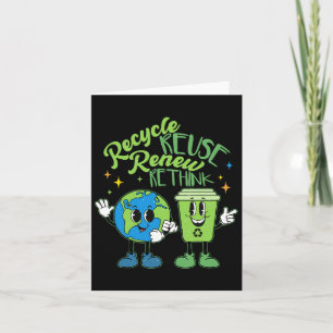 Tarjeta Día de la Tierra Activismo ambiental reciclar reut