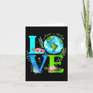 Tarjeta Día de la Tierra Amor Aniversario Mundial Eco Awar