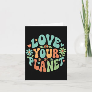 Tarjeta Día de la Tierra amor por la naturaleza ecológico