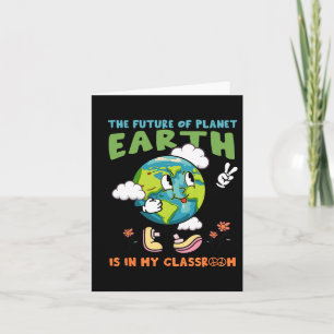 Tarjeta Día de la Tierra Camisa Profesora Medio Ambiente D
