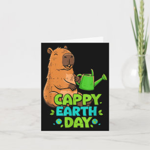 Tarjeta Día de la tierra capybara Día de la tierra roedor 