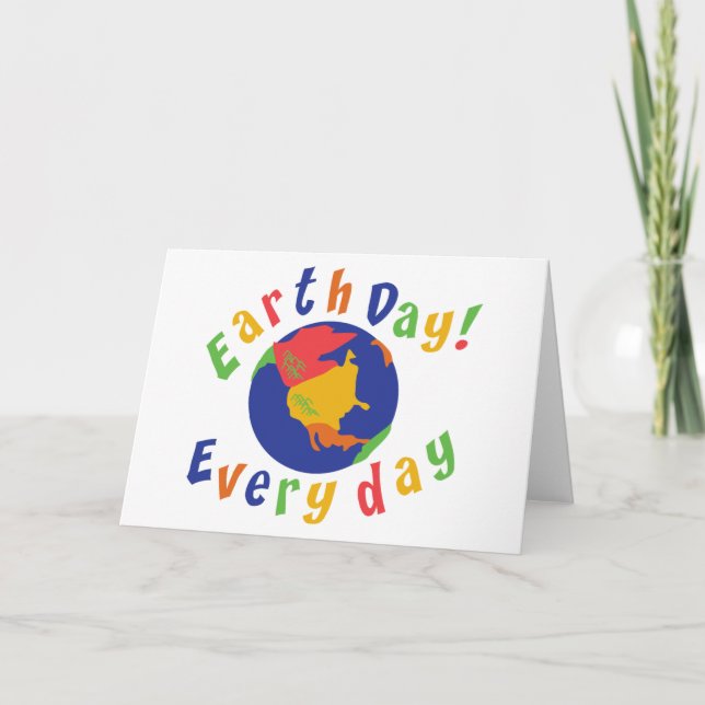 Tarjeta Día de la Tierra diario (Anverso)