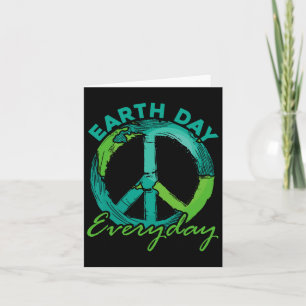 Tarjeta Día de la Tierra Hippie