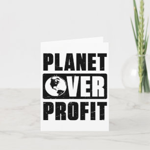Tarjeta Día de la Tierra Planeta sobre Ganancia Ambiental