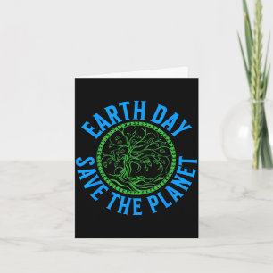 Tarjeta Día de la Tierra planeta verde conciencia ambienta