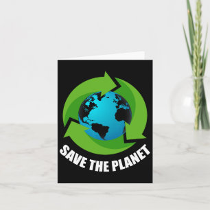 Tarjeta Día de la Tierra Salvar al Planeta Mantenerlo Verd