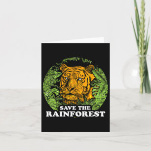 Tarjeta Día de la Tierra Salvemos la Selva de Tigres