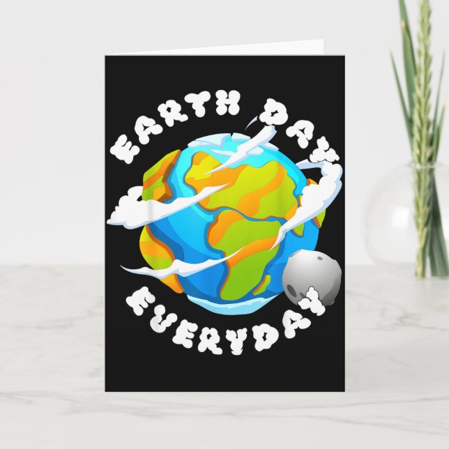 Tarjeta Día de la Tierra Todos los Días  (Anverso)