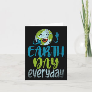 Tarjeta Día de la Tierra Todos los Días Aniversario del Pl