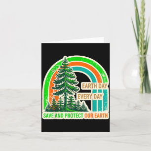 Tarjeta Día de la Tierra todos los días aniversario forest