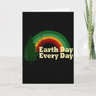 Tarjeta Día de la Tierra Todos los Días Arcoíris Pino 