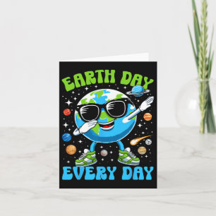 Tarjeta Día de la Tierra Todos los Días Divertido Dabbing