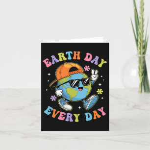 Tarjeta Día de la Tierra Todos los Días Divertido Día de l
