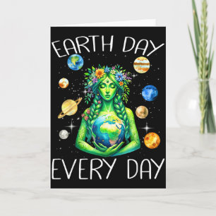 Tarjeta Día de la Tierra Todos los Días Hippie Naturaleza