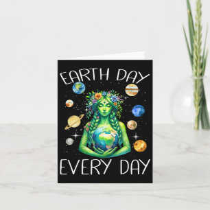 Tarjeta Día de la Tierra Todos Los Días Naturaleza Hippie