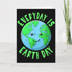 Tarjeta Día de la Tierra Todos los Días Niños Salvan la Ti