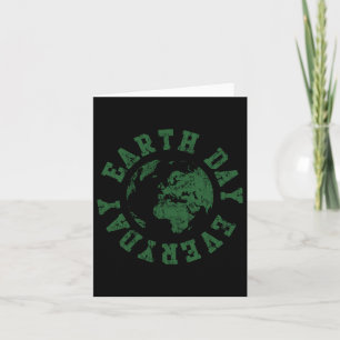 Tarjeta Día de la Tierra Todos los Días Retro Ambiental