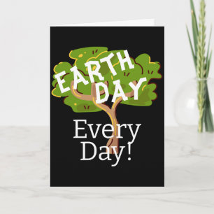 Tarjeta Día de la Tierra Todos los Días Ve Verde Salva Nue