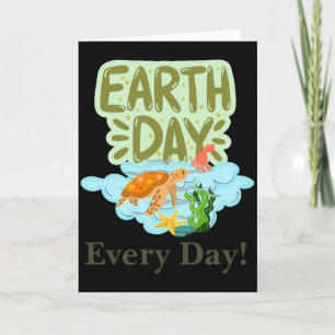Tarjeta Día de la Tierra Todos los Días Ve Verde Salva Nue