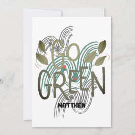 Tarjeta día de la tierra, vamos verde, arte simple ciencia